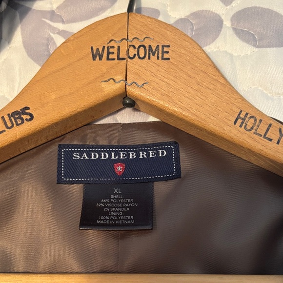 Saddlebred Men's Tan Vest with Brown Lining - Picture 3 of 4